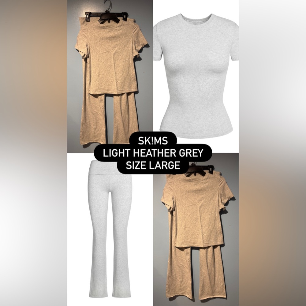 SKIMS Light Heather Grey Lounge Set - Large